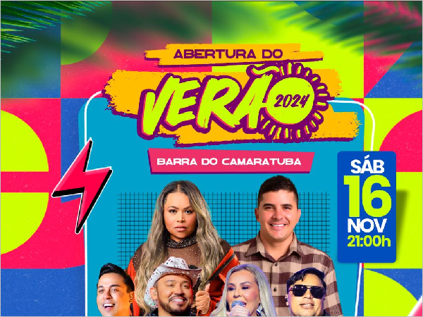 ABERTURA DE VERÃO EM BARRA DO CAMARATUBA, PARTICIPE!